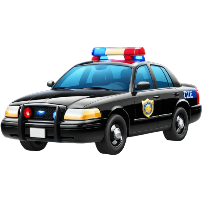 police voiture noir emoji