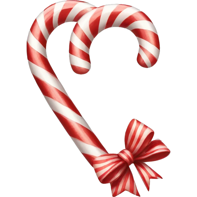 Candy cane bow emoji