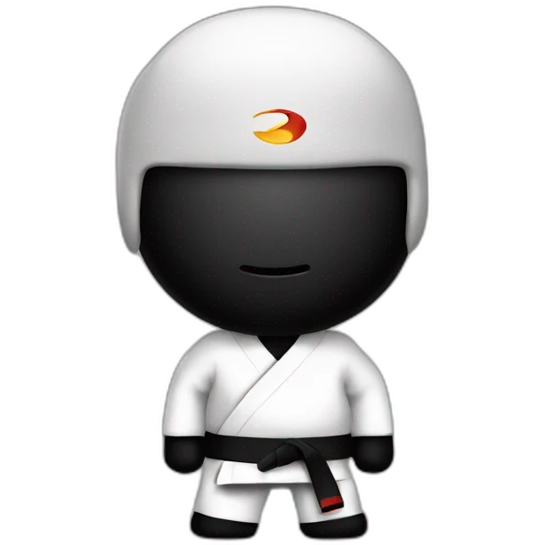 Ceinture noir de karate emoji