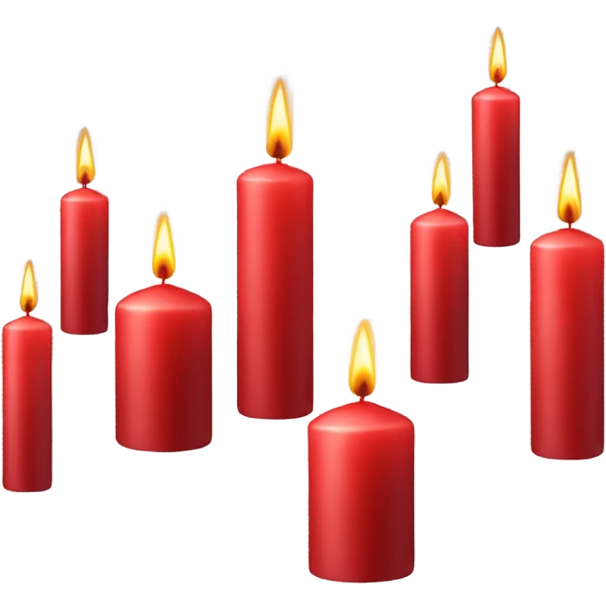 Red Christmas candles  Schwibbogen emoji