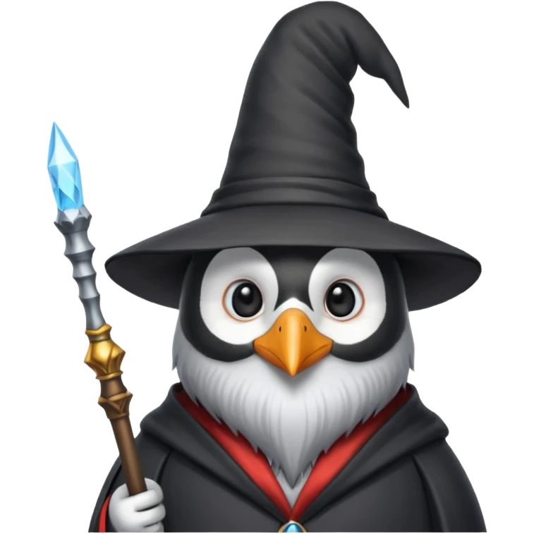 A penguin wizard emoji