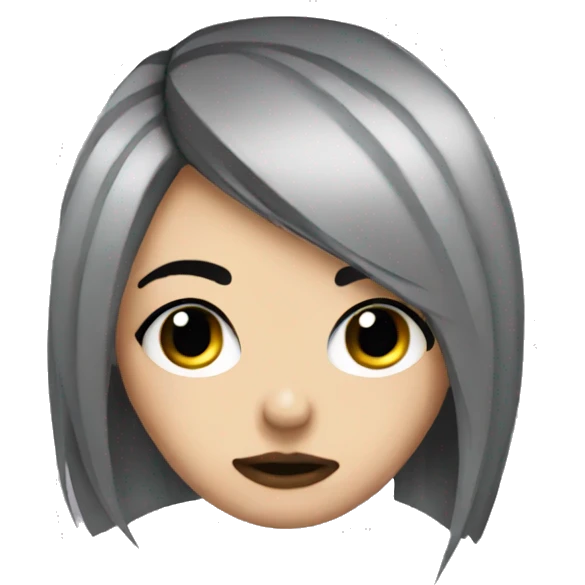 Emo girl with eyebrow piercing emoji