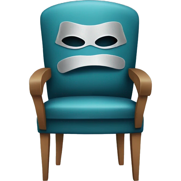 chair wearing theatre mask emoji
