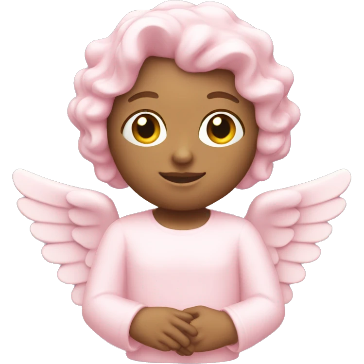 pastel pink angel statue emoji