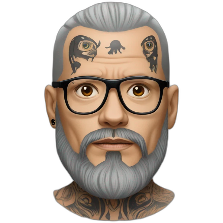 Sven Marquardt with face tattoos emoji