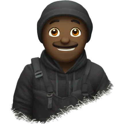 Sacco nero su una montagna emoji