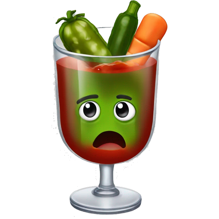 pickles in a bloody mary drink emoji