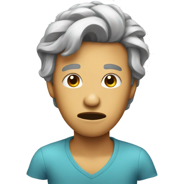 person feeling cringe emoji