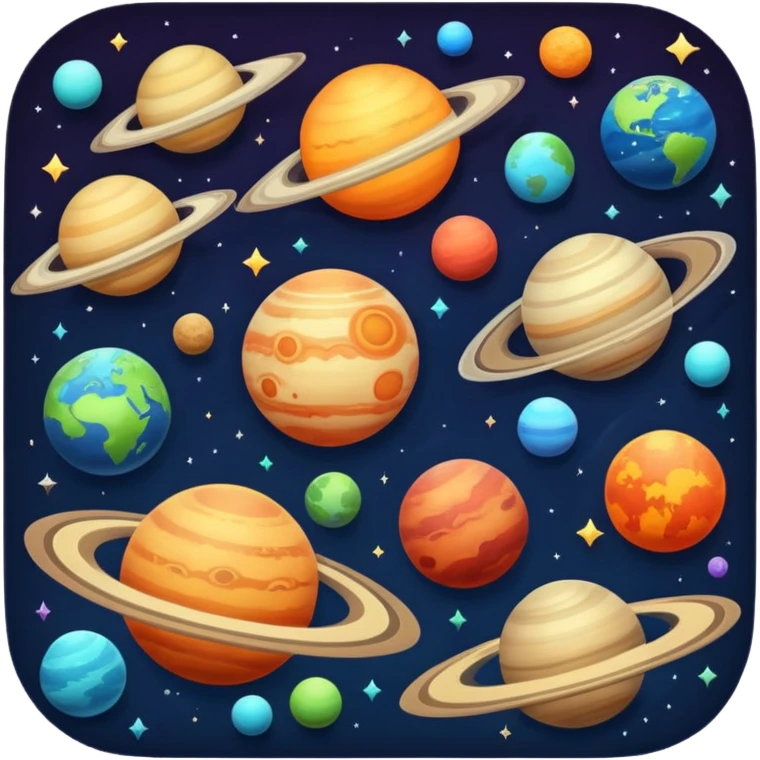 space, planets emoji