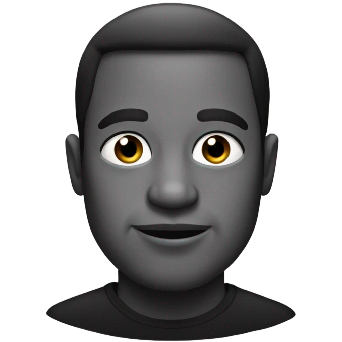 Big black and white man emoji