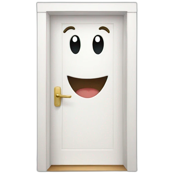 smiling door emoji