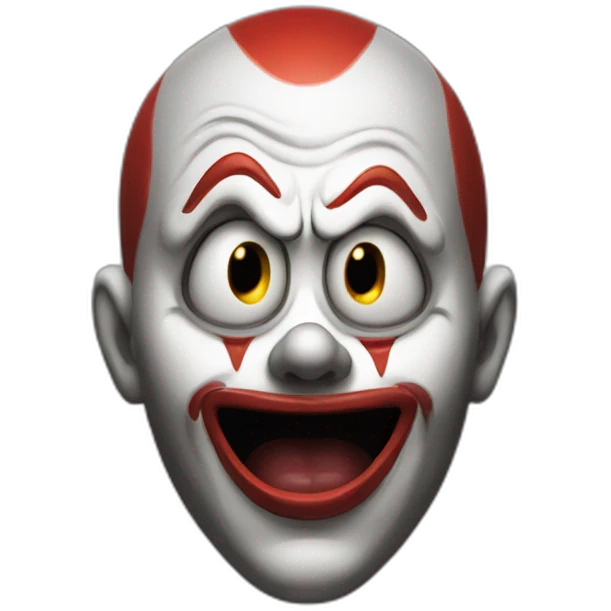 it clown scared emoji