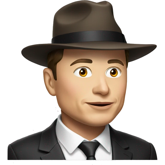 Elon musk with hat emoji