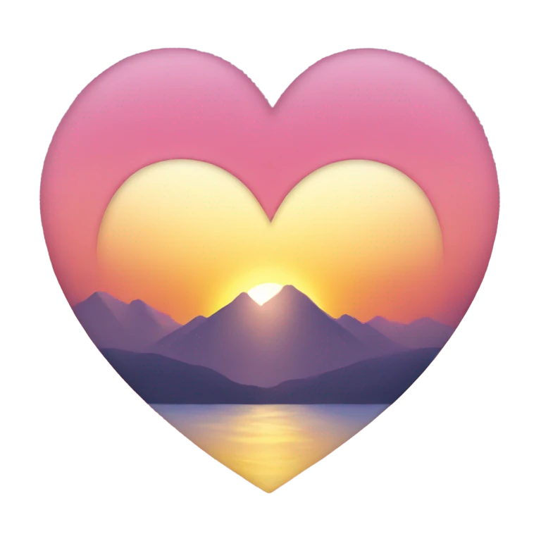 Sunrise heart emoji