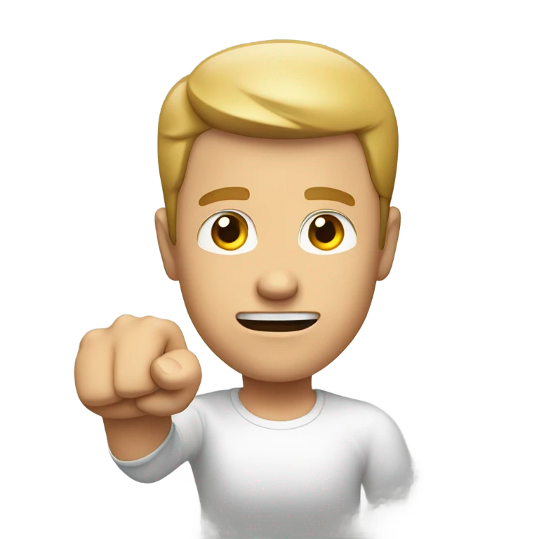 White man with one fist in the air  emoji