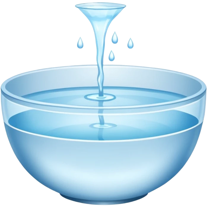 A bowl of water they can use to take their baths emoji