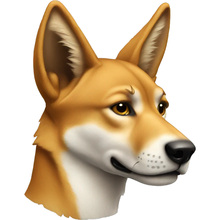 Side profile of dingo  emoji