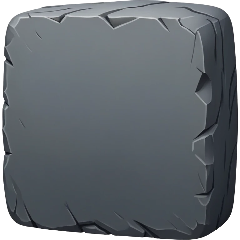 generate realistic detailed stone in 3d style dark color emoji