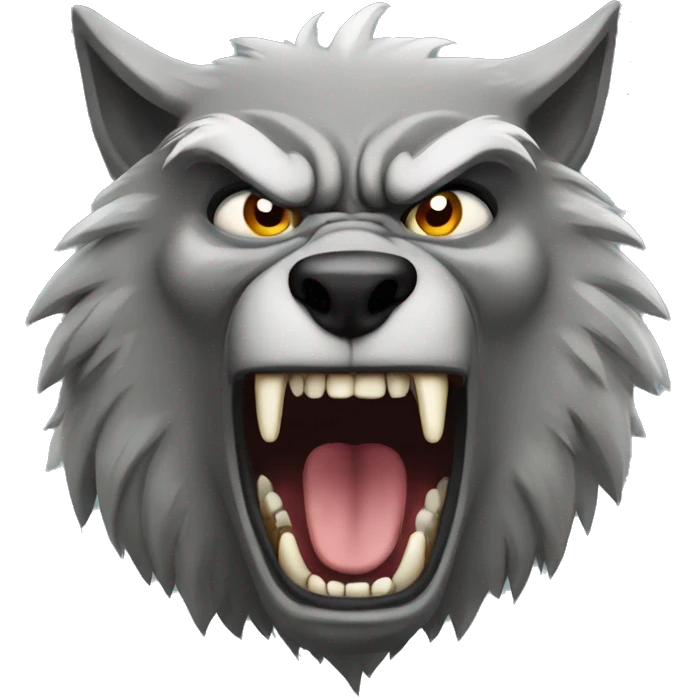Angry werewolf emoji
