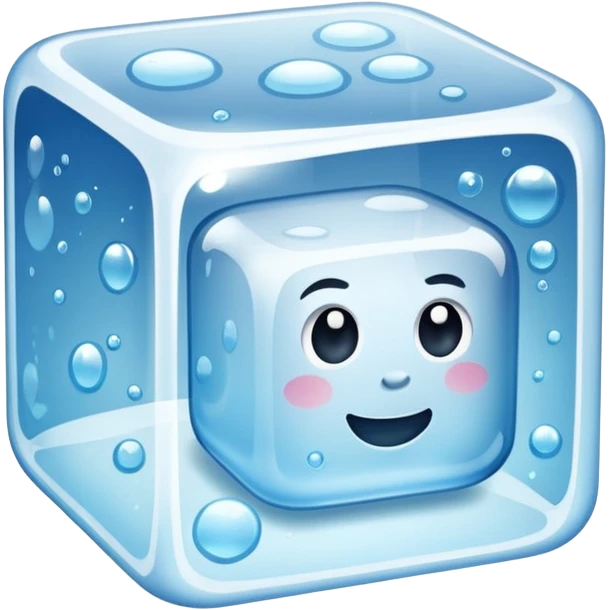 ice cube with small bubbles in it emoji