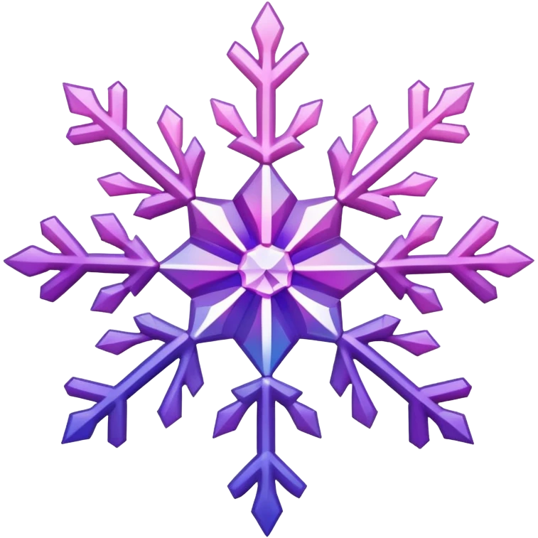 pastel pink and purple gradients snowflake  emoji