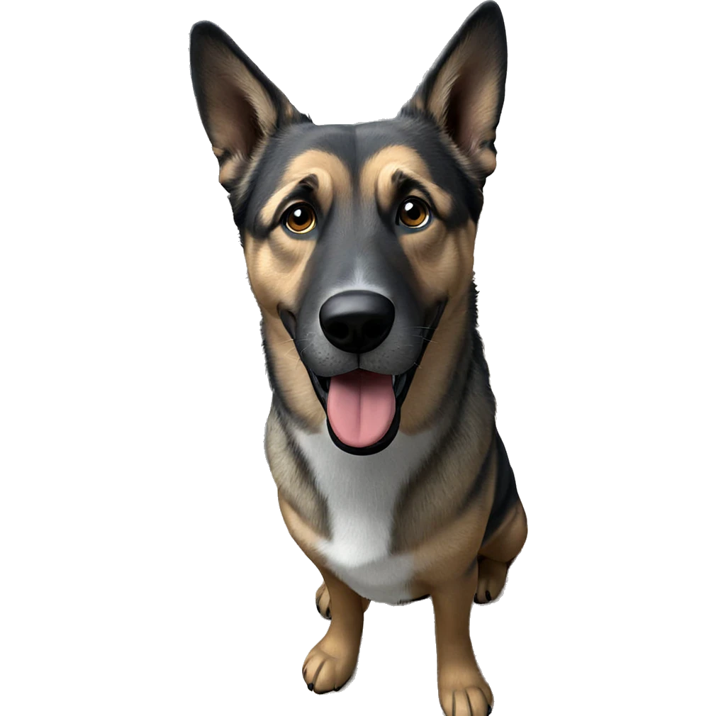 dog sitting on chair indoors emoji