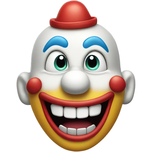clown laughing broadly emoji