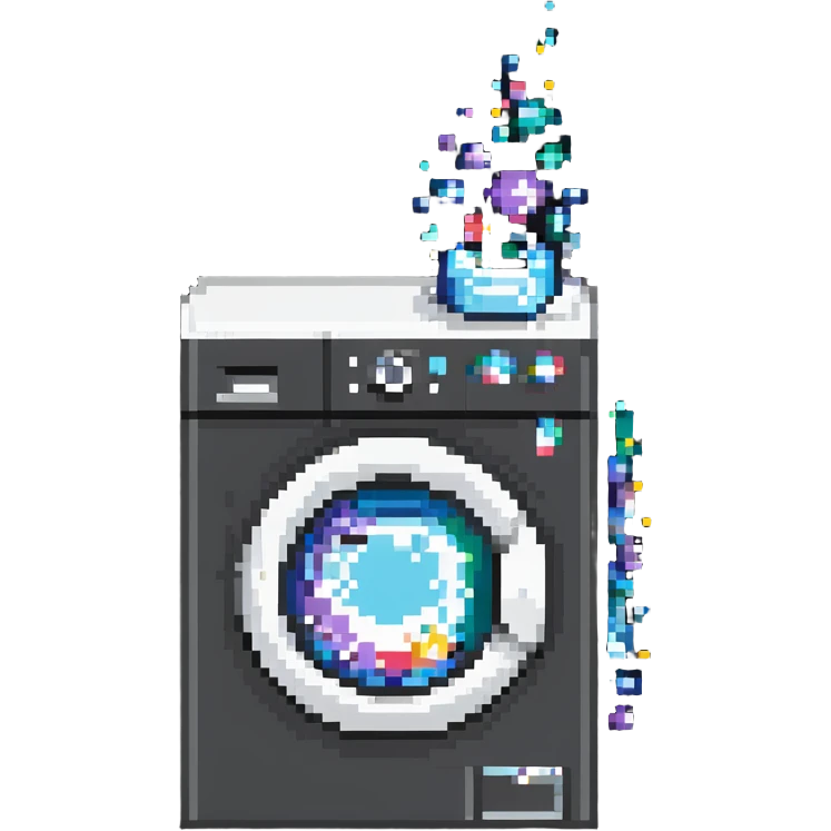 washing machine with bubbles emoji