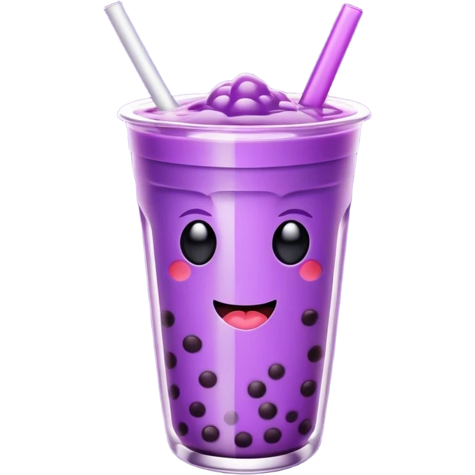 Purple boba drink emoji