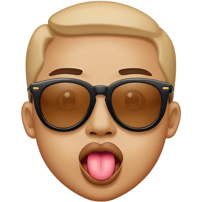 Unisex with sunglasses tongue out emoji