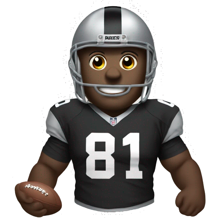 Poop emoji wearing a raiders jersey emoji