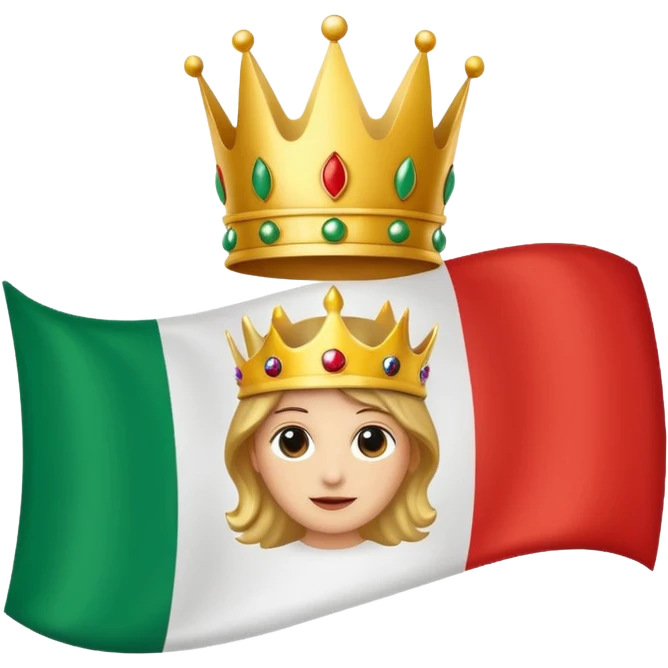 Italy flag with a golden crown emoji