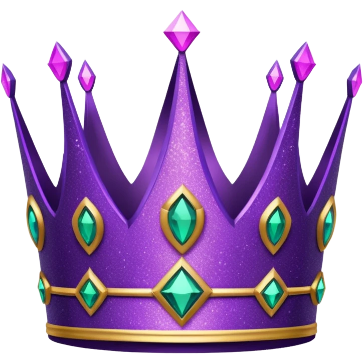 Purple Glitter Crown emoji