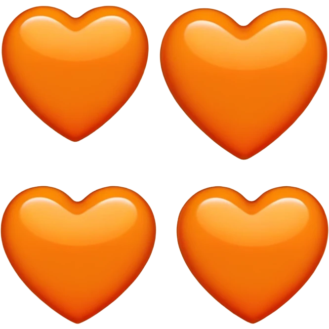 Turuncu kalp emoji