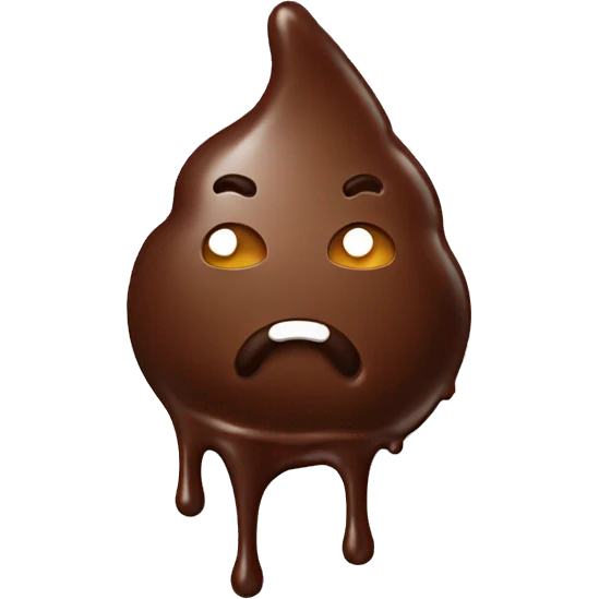Melting chocolate emoji