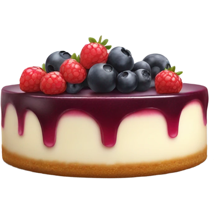 Realistic berry cheesecake  emoji