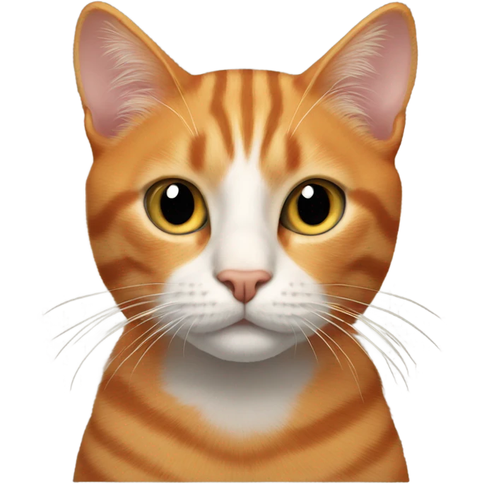 Orange cat with black stipes emoji
