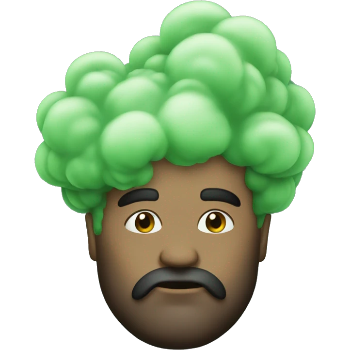 Heavy guy green smoke emoji