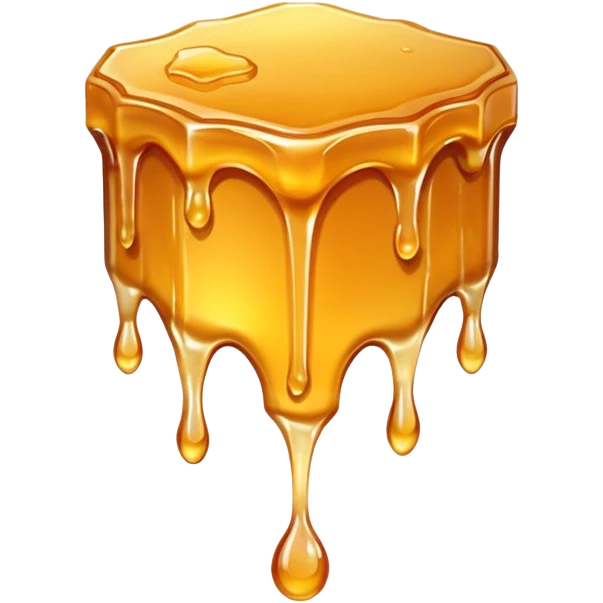 a piece of honeycomb dripping homey emoji