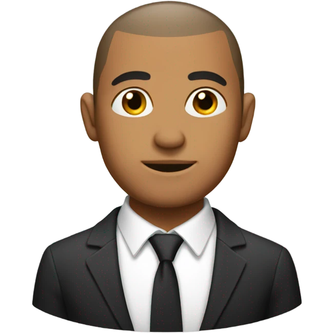 italian man buzz cut in a suit emoji