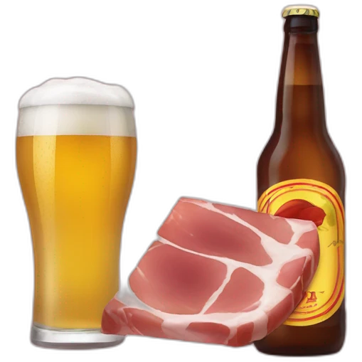 cerveza y jamón emoji