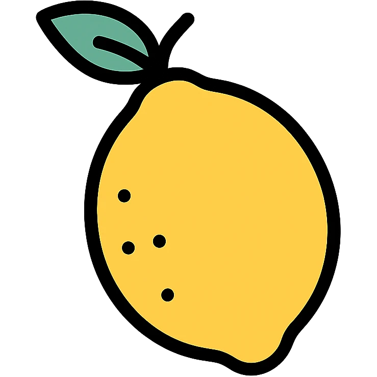 A simple lemon emoji