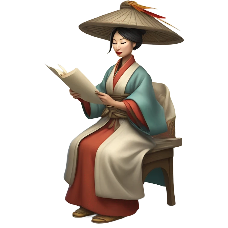 Hu Tao doing poetry emoji