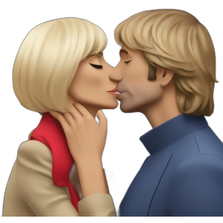 Emanuelle Macron Kiss Brigitte Macron emoji
