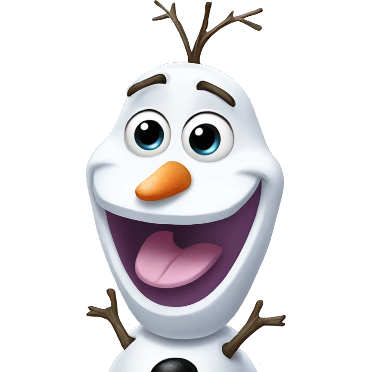 Olaf from frozen pink  emoji