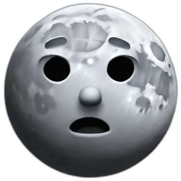 The moon is confused emoji