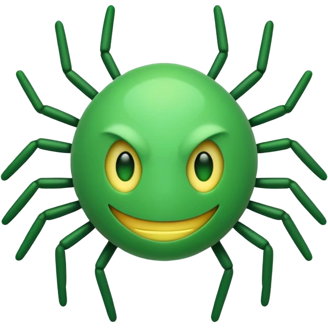 minimalist emoji representing malware, simple digital bug or virus, clean lines emoji
