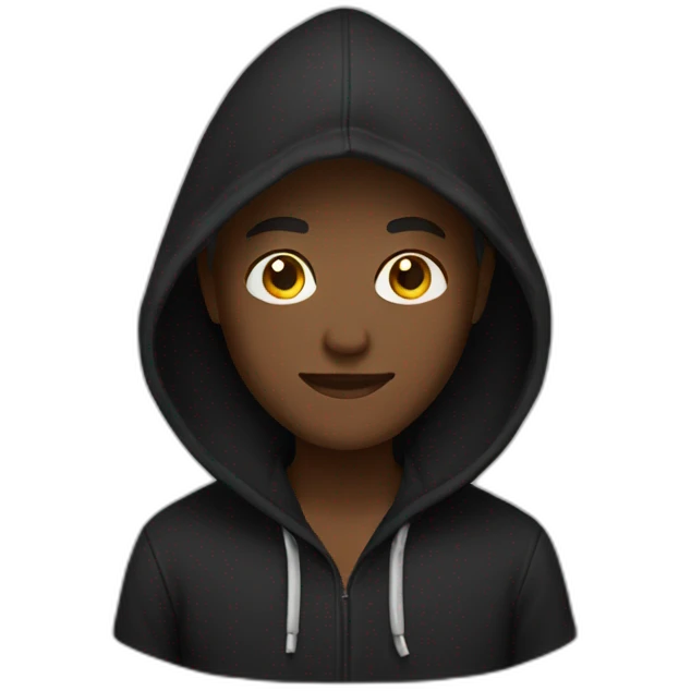 black hoodie emoji