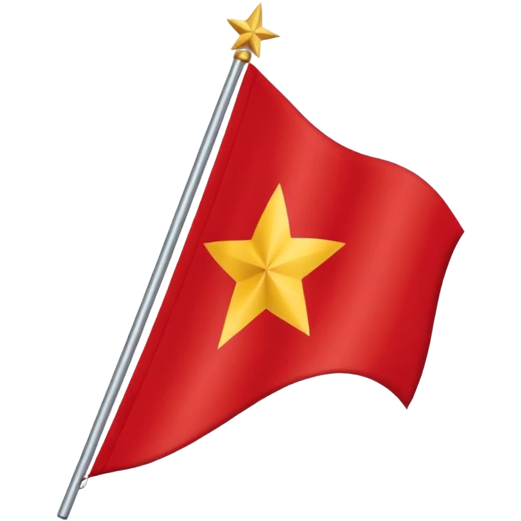 Bandeira do Pará em cor vermelho e uma listra banca na vertical e uma estrela dourada no centro emoji