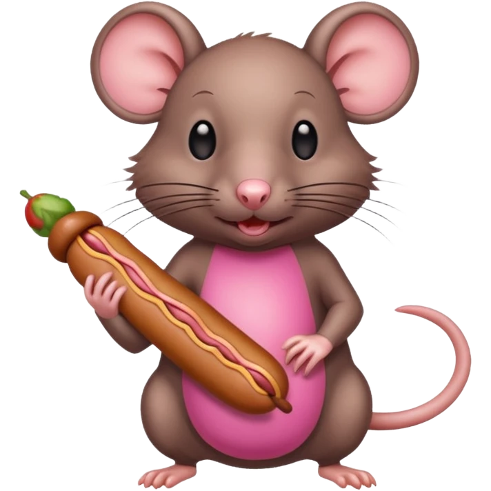 Rat with a wiener emoji